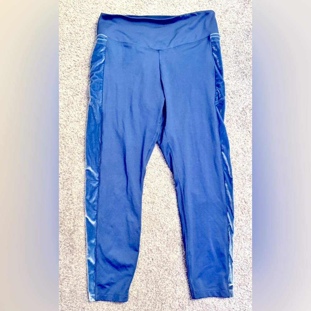 VS PINK - 💙 High Waist Fleece Lined Velvet Trim Legging